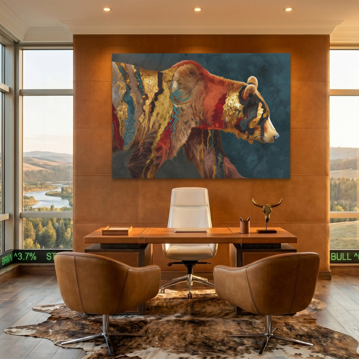 Bear Warm Mosaic — Bear Warm Mosaic Bullish Ranch Land 104