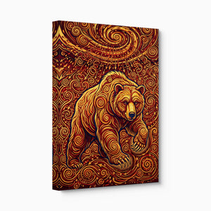 Bear Winding Path — bear winding path angled flush print