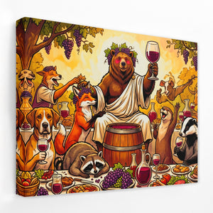 Bear Wine Toast - Luxury Wall Art