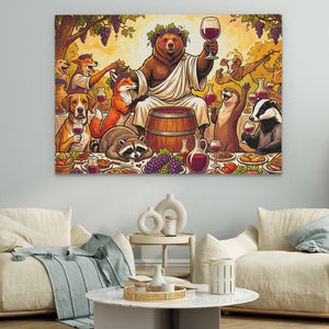 Bear Wine Toast — Bear Wine Toast White couches land 249