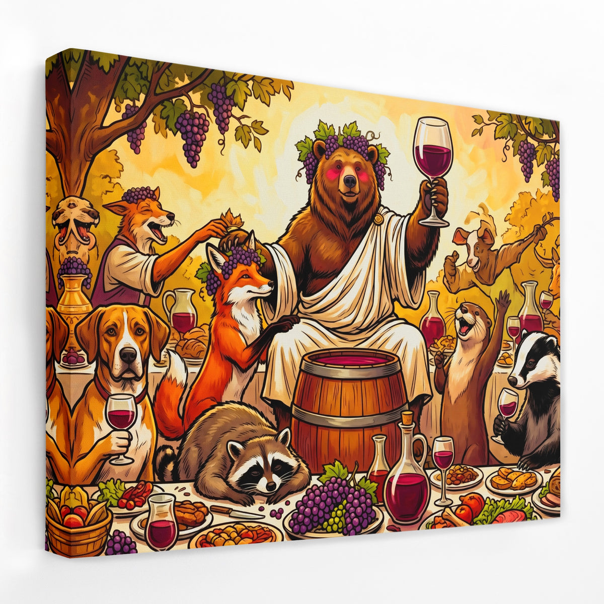 Bear Wine Toast — Bear Wine Toast Landscape   Side View   Mirror Wrap 159