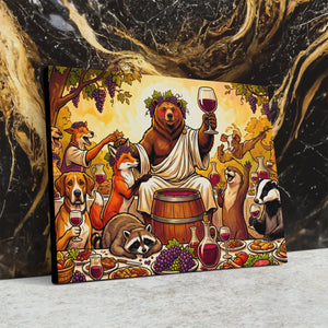 Bear Wine Toast — Bear Wine Toast Against Wall4x5 3 15