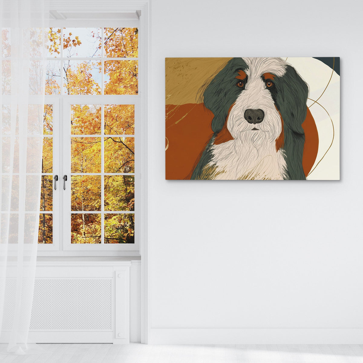 Bearded Collie Warmth - Luxury Wall Art