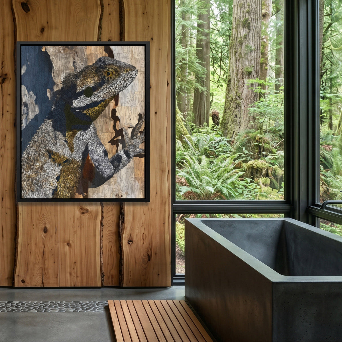 Bearded Dragon Camoflauging - Luxury Wall Art
