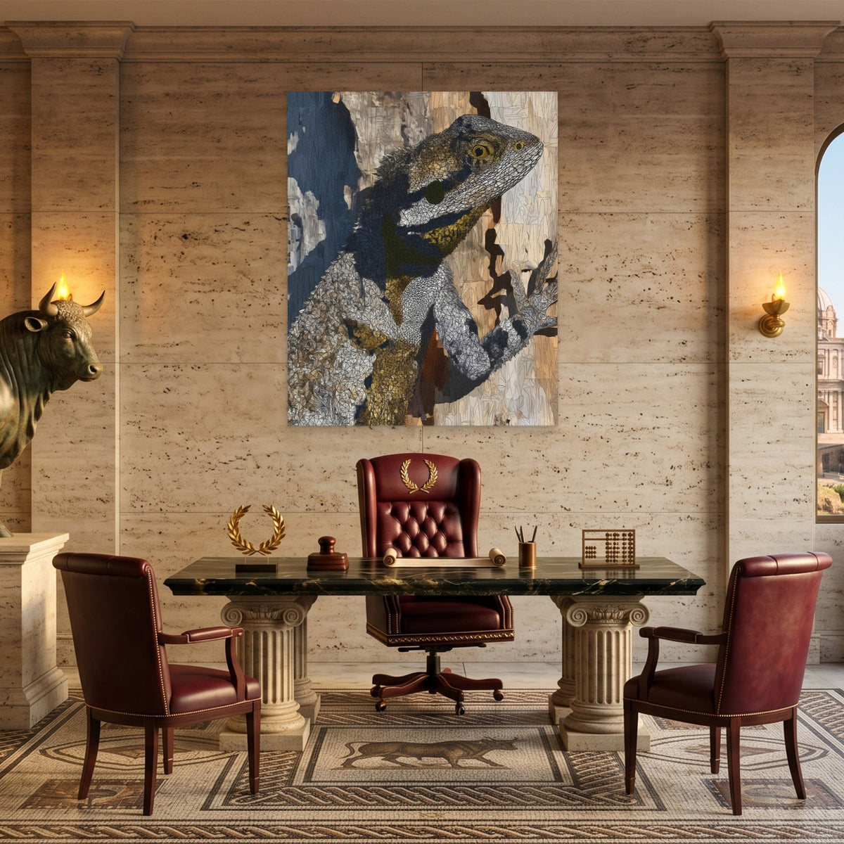 Bearded Dragon Camoflauging - Luxury Wall Art