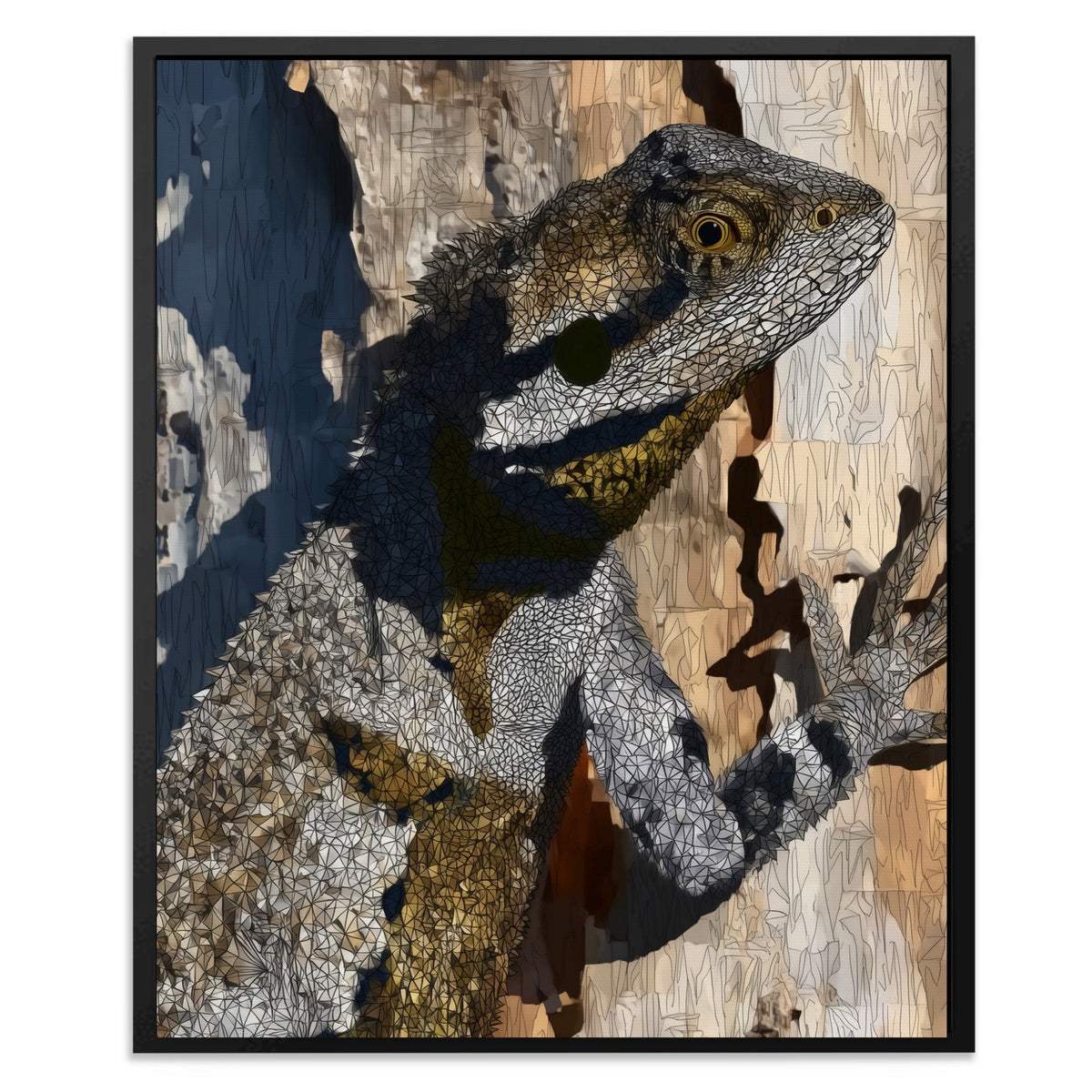 Bearded Dragon Camoflauging - Luxury Wall Art