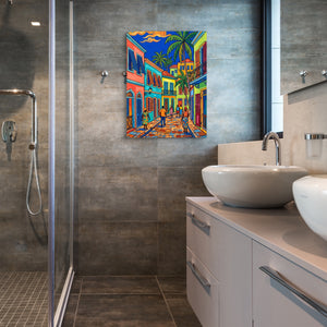 Bearded Dragon Rainbow Desert — bearded dragon rainbow desert sq bathroom 1port flush print
