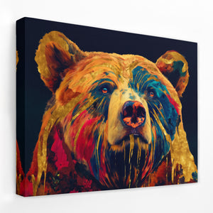 Bears Autumn Fire - Luxury Wall Art