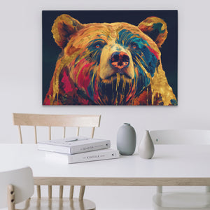 Bears Autumn Fire - Luxury Wall Art