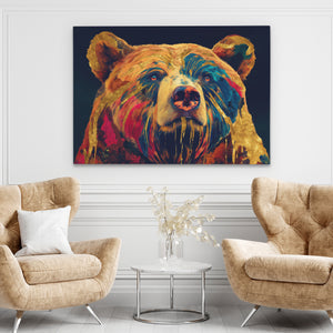 Bears Autumn Fire - Luxury Wall Art