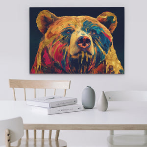Bears Autumn Fire - Luxury Wall Art