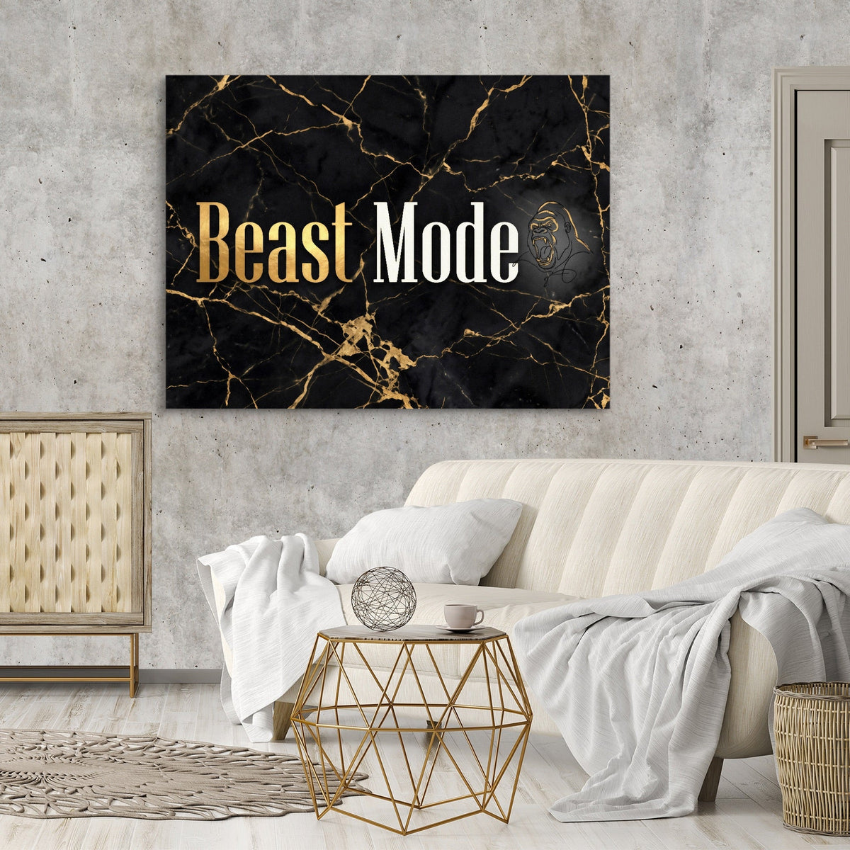 Beast Mode Golden - Luxury Wall Art