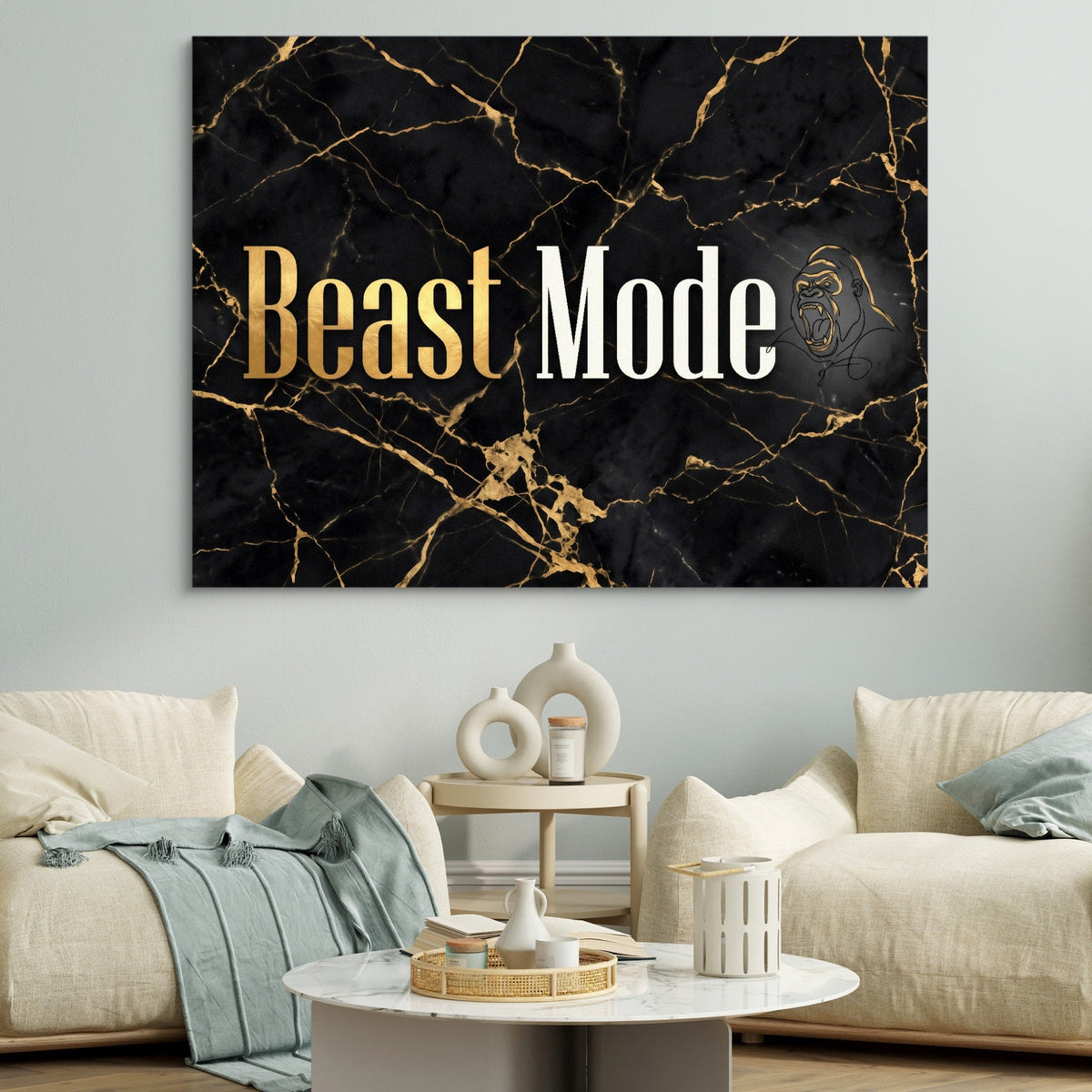 Beast Mode Golden - Luxury Wall Art