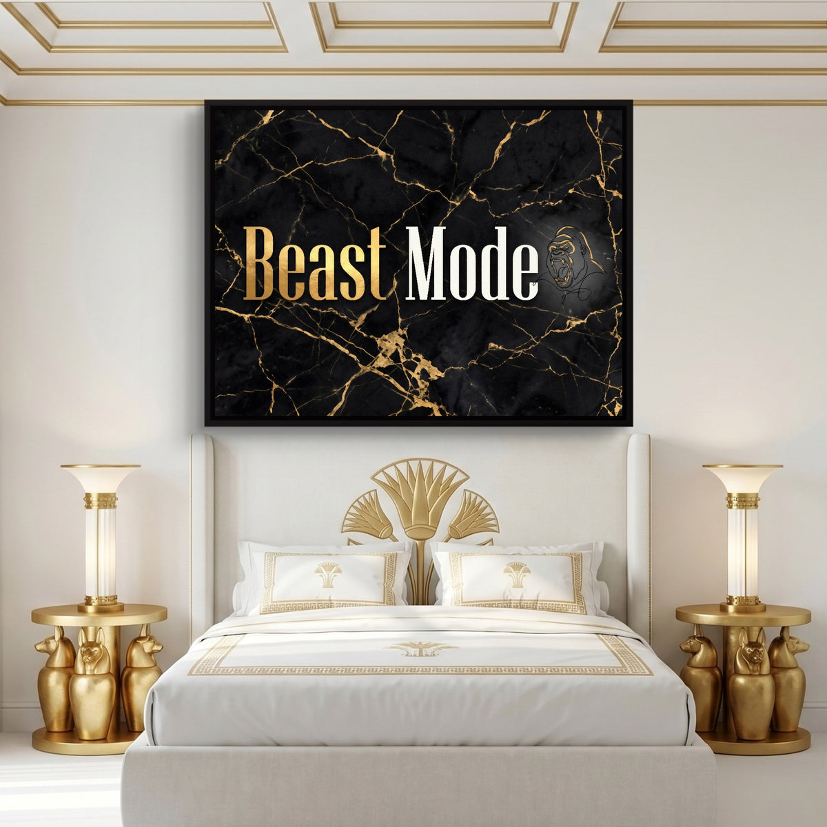 Beast Mode Golden — beast mode golden sq egyptian isis room 1land framed black