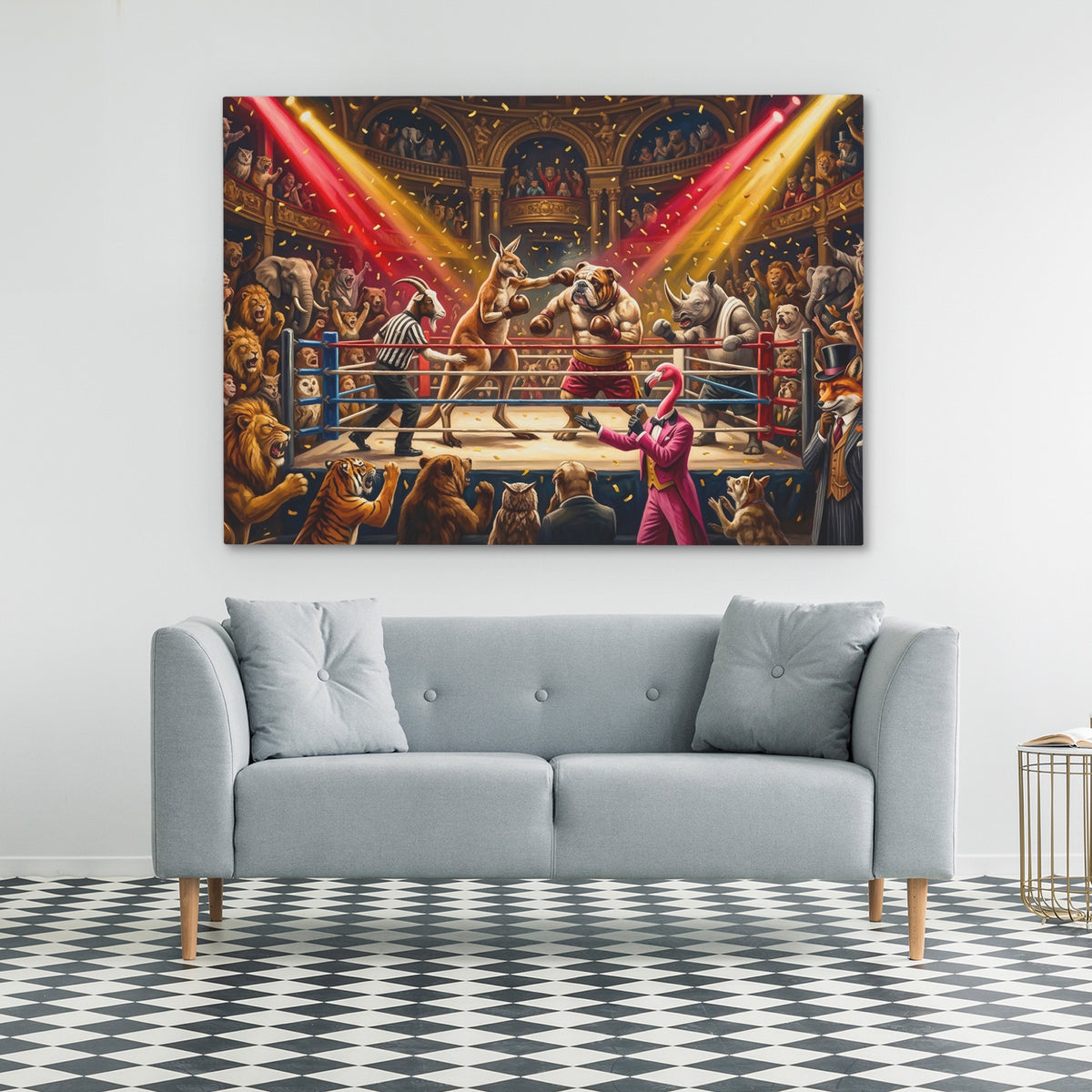 Beasts Boxing Ring — Beasts Boxing Ring Checkered Floor 34