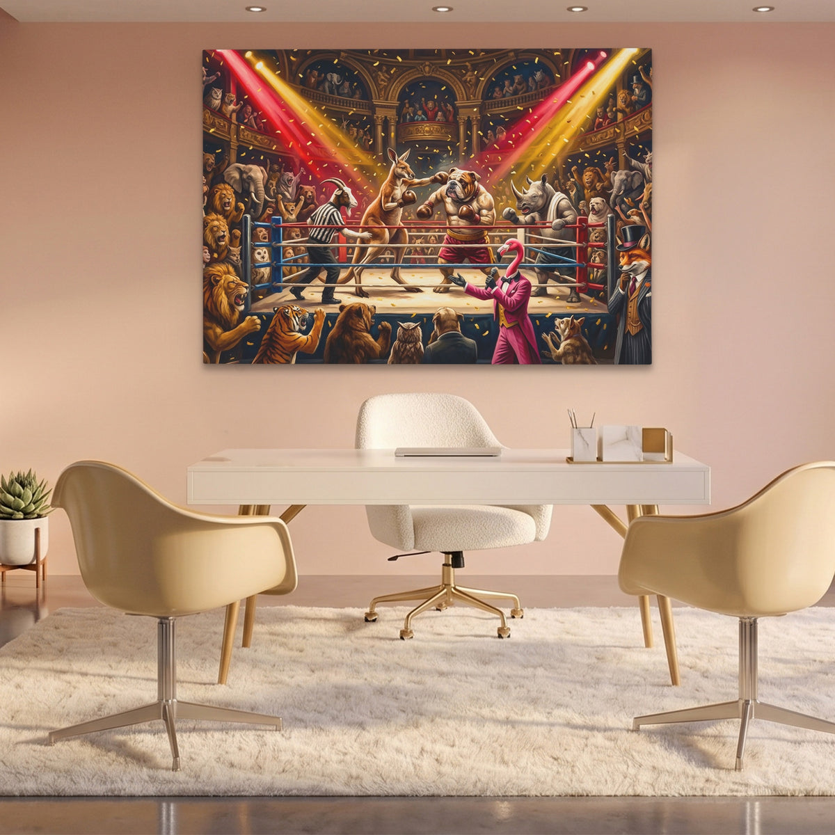 Beasts Boxing Ring — Beasts Boxing Ring Pink Office Land 130