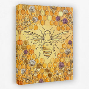 Bee Golden Honeycomb — bee golden honeycomb side view mirror wrap