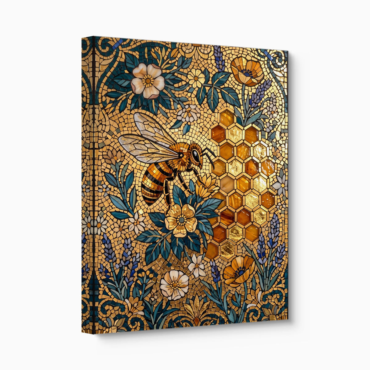 Bee Golden Mosaic - Luxury Wall Art
