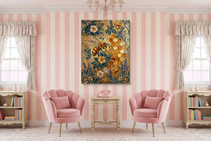 Bee Golden Mosaic - Luxury Wall Art