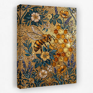 Bee Golden Mosaic - Luxury Wall Art