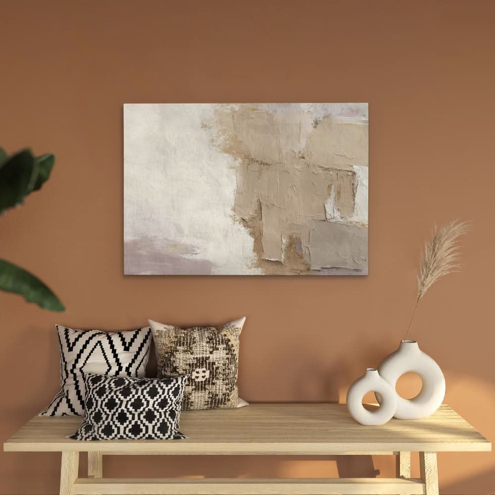 Beige Abstract - Beige Wall Art