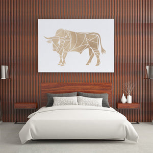 Beige Bull - Luxury Wall Art