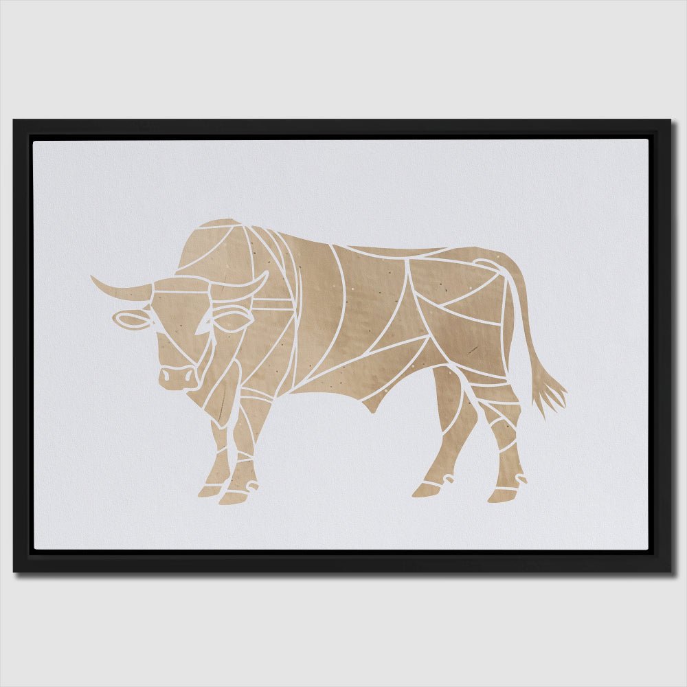 Beige Bull - Luxury Wall Art