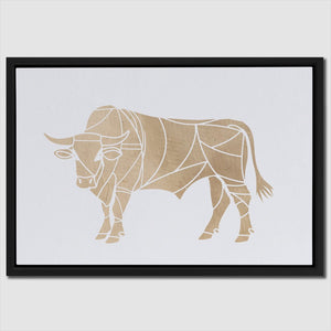 Beige Bull - Luxury Wall Art