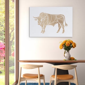 Beige Bull - Luxury Wall Art