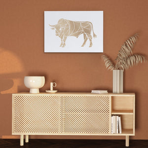 Beige Bull - Luxury Wall Art