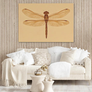 Beige Dragonfly - Luxury Wall Art