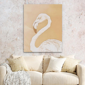 Beige Flamingo - Luxury Wall Art