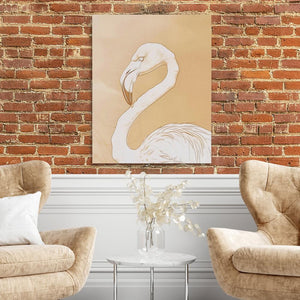 Beige Flamingo - Luxury Wall Art