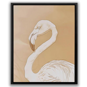 Beige Flamingo - Luxury Wall Art