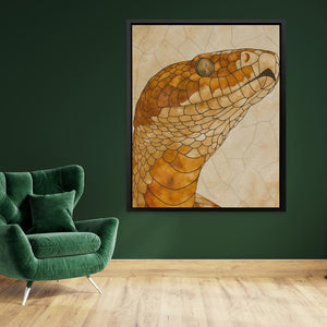 Beige Snake - Luxury Wall Art