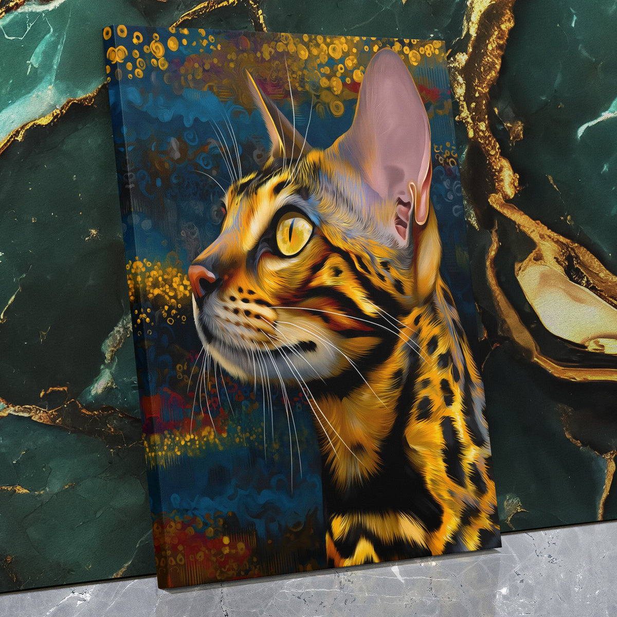 Bengal Amber Portrait - Luxury Wall Art