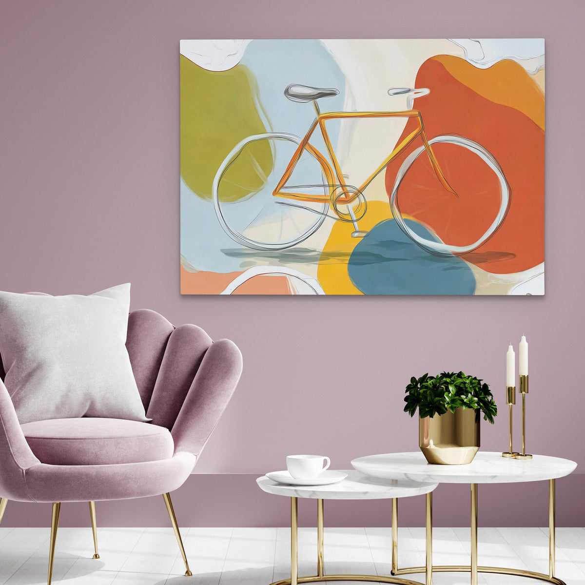Bicycle in Motion - Luxury Wall Art