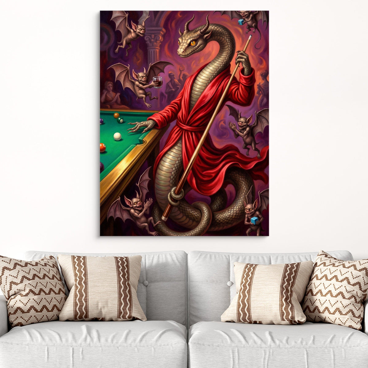 Billiards Serpent - Luxury Wall Art