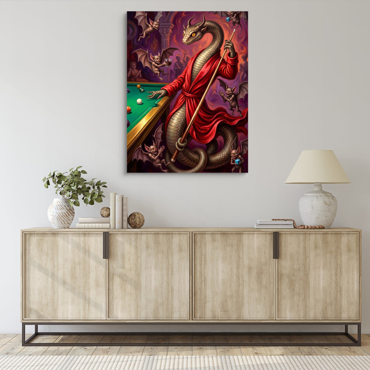 Billiards Serpent — billiards serpent sq living room desk 1port flush print