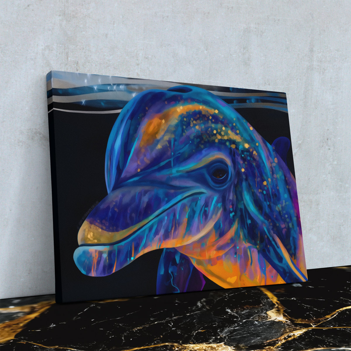 Bioluminescent Dolphin Dream - Luxury Wall Art