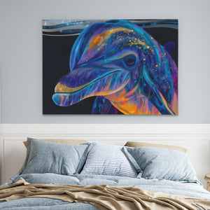 Bioluminescent Dolphin Dream - Luxury Wall Art