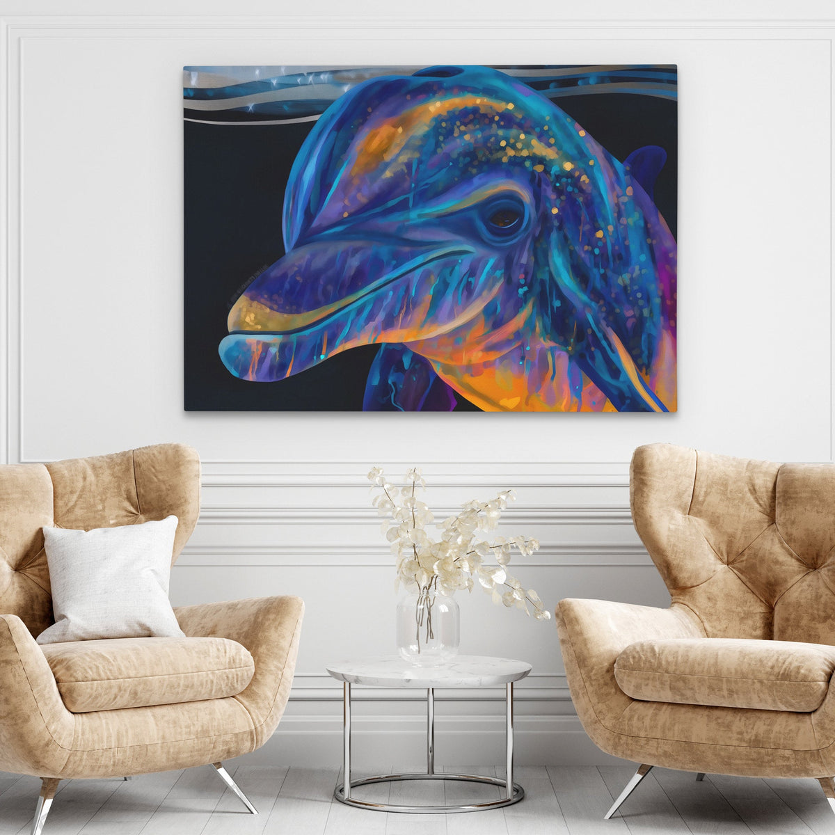 Bioluminescent Dolphin Dream - Luxury Wall Art