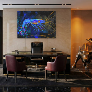 Bioluminescent Shrimp Rising - Luxury Wall Art