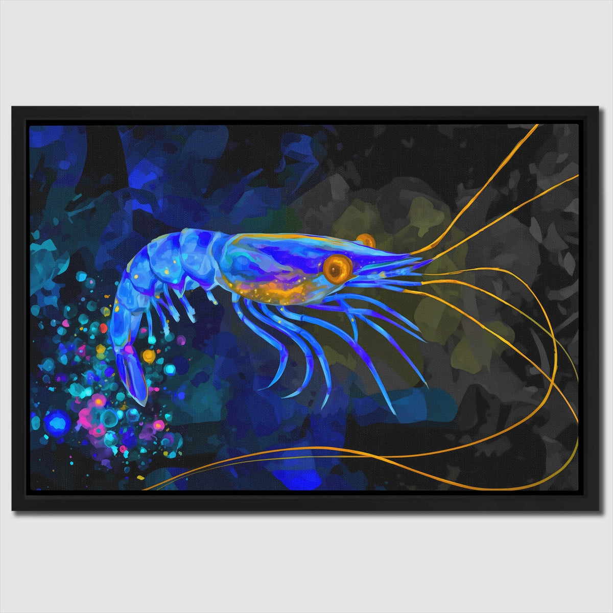 Bioluminescent Shrimp Rising - Luxury Wall Art
