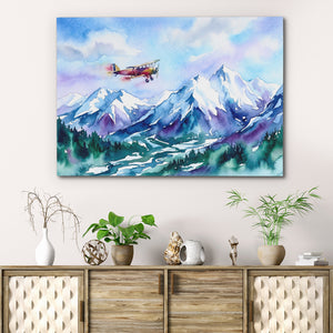 Biplane Alpine Flight — Biplane Alpine Flight Beach Cabinet 19