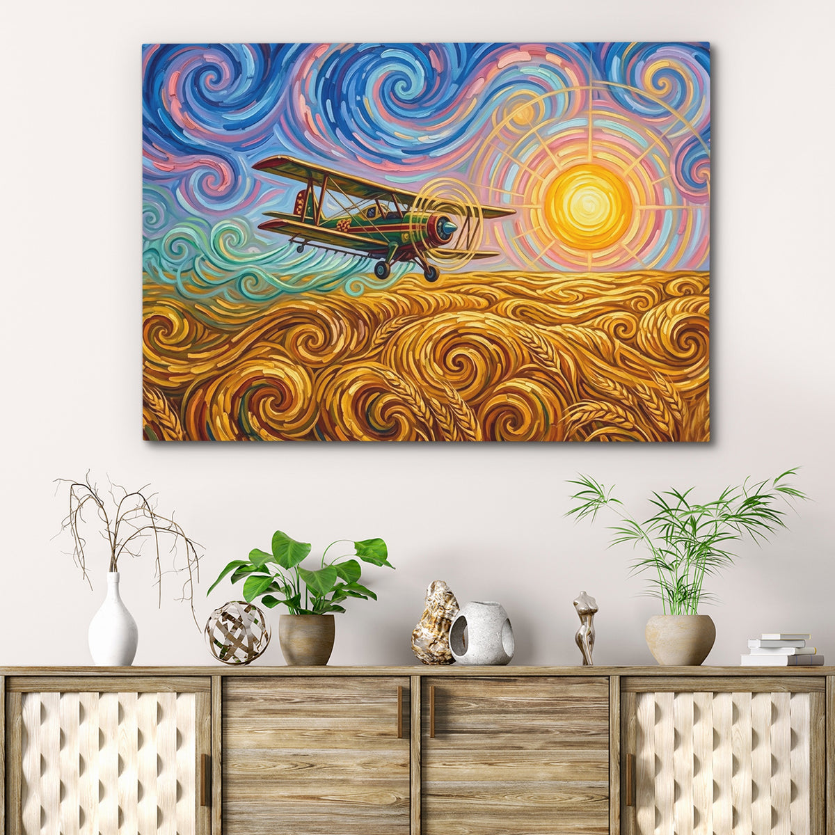 Biplane Starry Sunset — Biplane Starry Sunset Beach Cabinet 20
