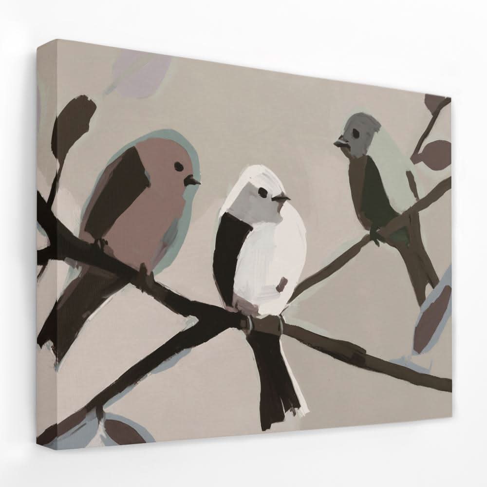 Birds on a Branch - Animals Canvas Wall Art