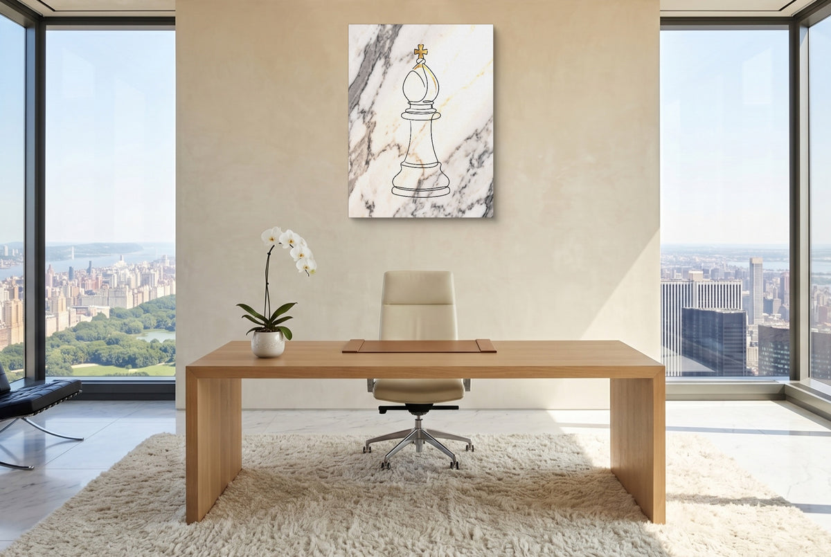 Bishop Golden Marble — bishop golden marble office with city view 5 1port flush print