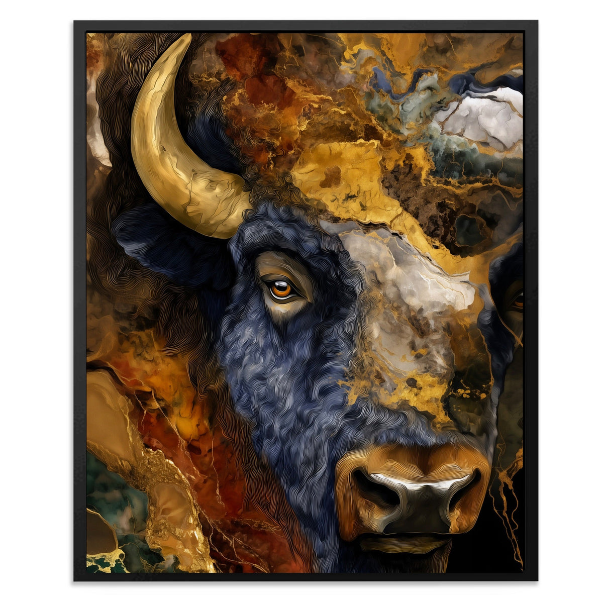 Bison Geological Layers - Luxury Wall Art