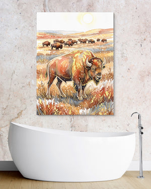 Bison Golden Plains — bison golden plains psd granite bathroom 1port flush print